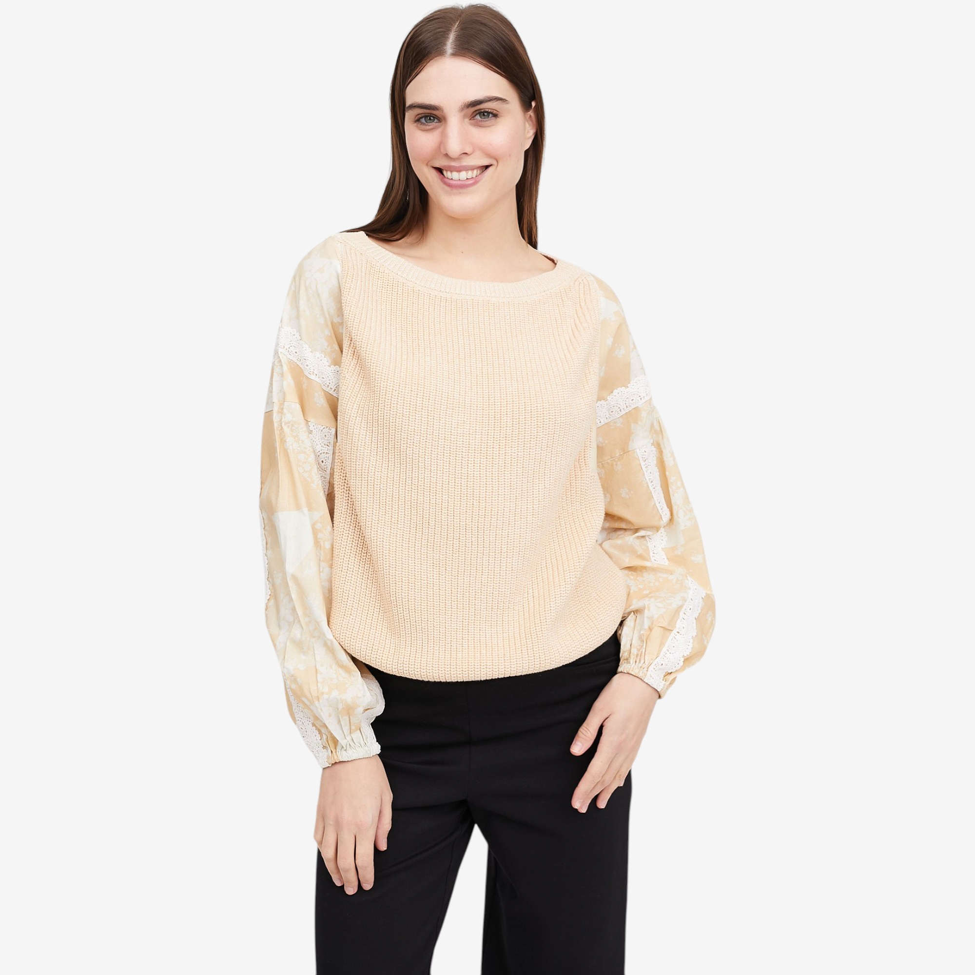 Tower Hill by Christie Brinkley Mixed Media Sweatshirt - TSC.ca