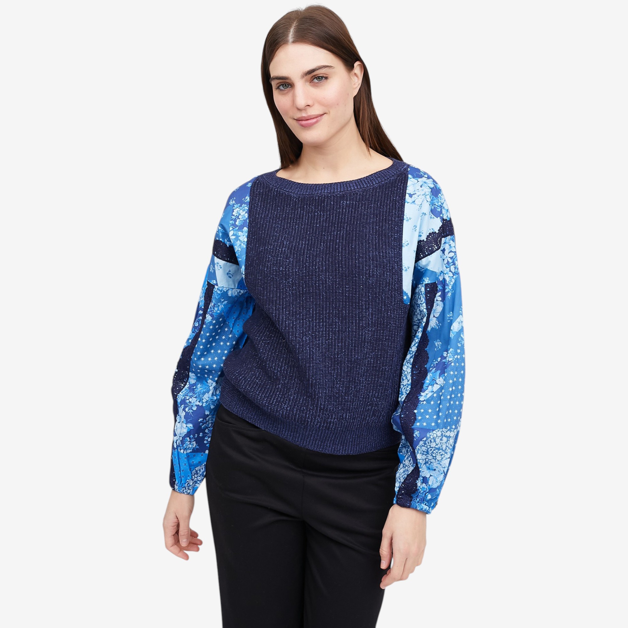 トップス house on the hill L/S Tee (Checker) 90 Tower Hill by Christie Brinkley Mixed Media Sweatshirt - TSC.ca
