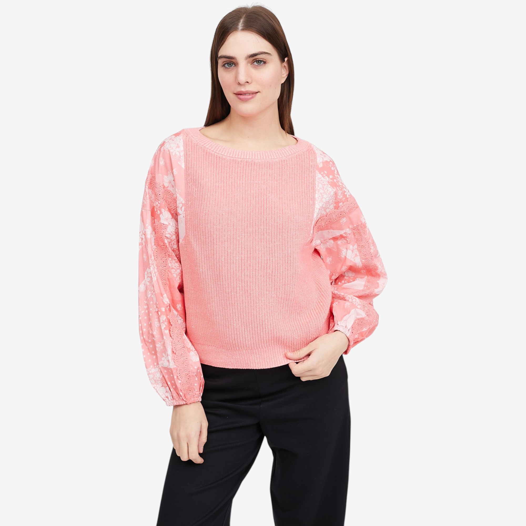 Tower Hill by Christie Brinkley Mixed Media Sweatshirt - TSC.ca