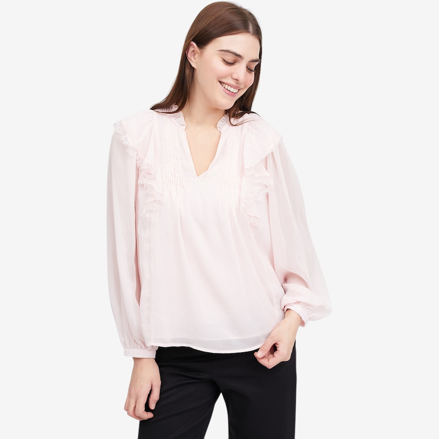 Image 121274_BUH.jpg, Product 121-274 / Price $34.88, Tower Hill by Christie Brinkley Chiffon Ruffle Detail Blouse with Cami from Tower Hill on TSC.ca's Fashion department