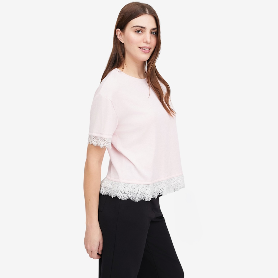 Image 121280_ALTMORE1.jpg, Product 121-280 / Price $24.33, Tower Hill by Christie Brinkley Mixed Media Tee with Lace from Tower Hill on TSC.ca's Fashion department