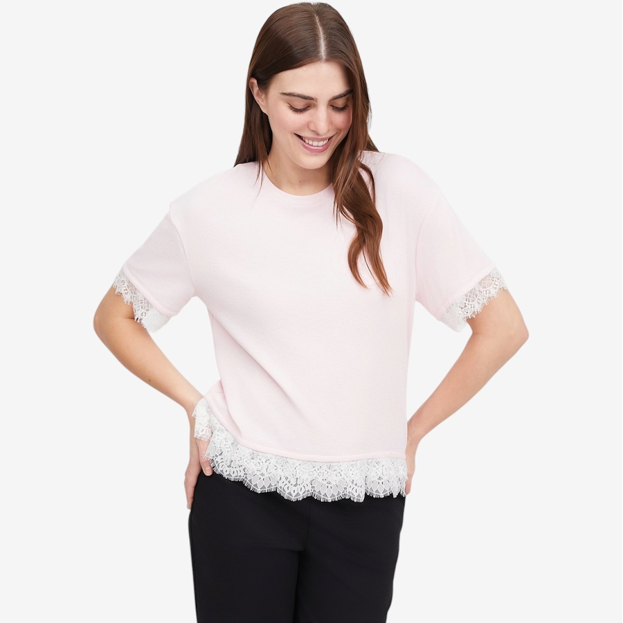 Image 121280_BUH.jpg, Product 121-280 / Price $24.33, Tower Hill by Christie Brinkley Mixed Media Tee with Lace from Tower Hill on TSC.ca's Fashion department