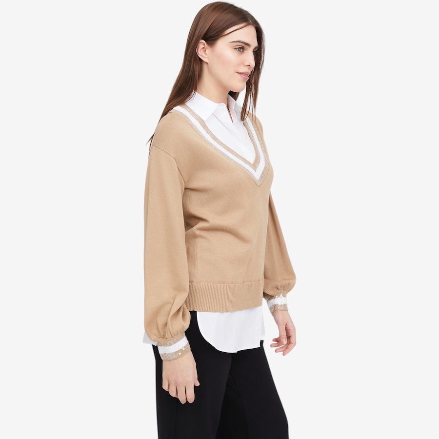 Image 121284_ALTMORE2.jpg, Product 121-284 / Price $49.88, Tower Hill by Christie Brinkley Twofer Collegiate Sweater and Button Down Shirt from Tower Hill on TSC.ca's Fashion department