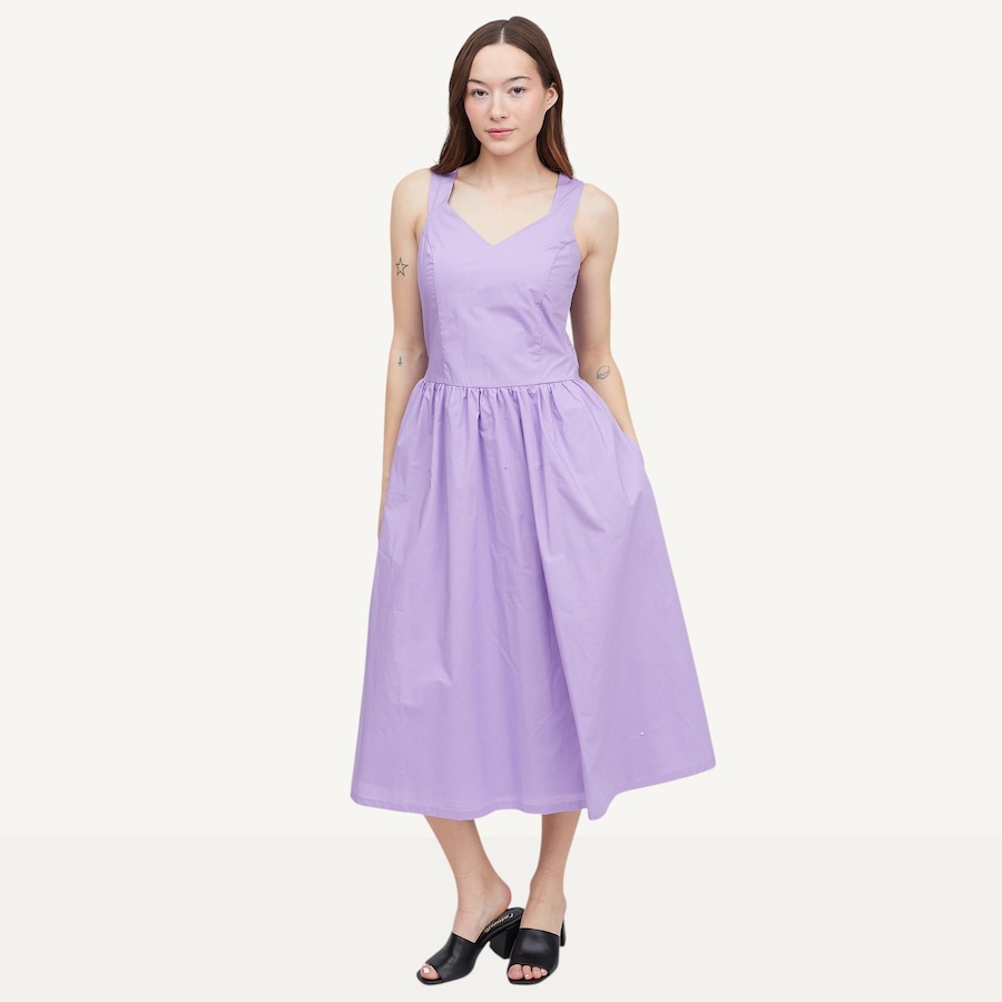 Image 121292_HYDR.jpg, Product 121-292 / Price $49.88, Tower Hill by Christie Brinkley Fitted Bodice Flared Skirt Cotton Poplin Dress from Tower Hill on TSC.ca's Fashion department