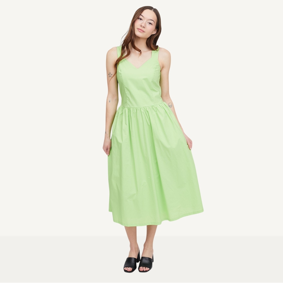 Image 121292_KWI.jpg, Product 121-292 / Price $49.88, Tower Hill by Christie Brinkley Fitted Bodice Flared Skirt Cotton Poplin Dress from Tower Hill on TSC.ca's Fashion department