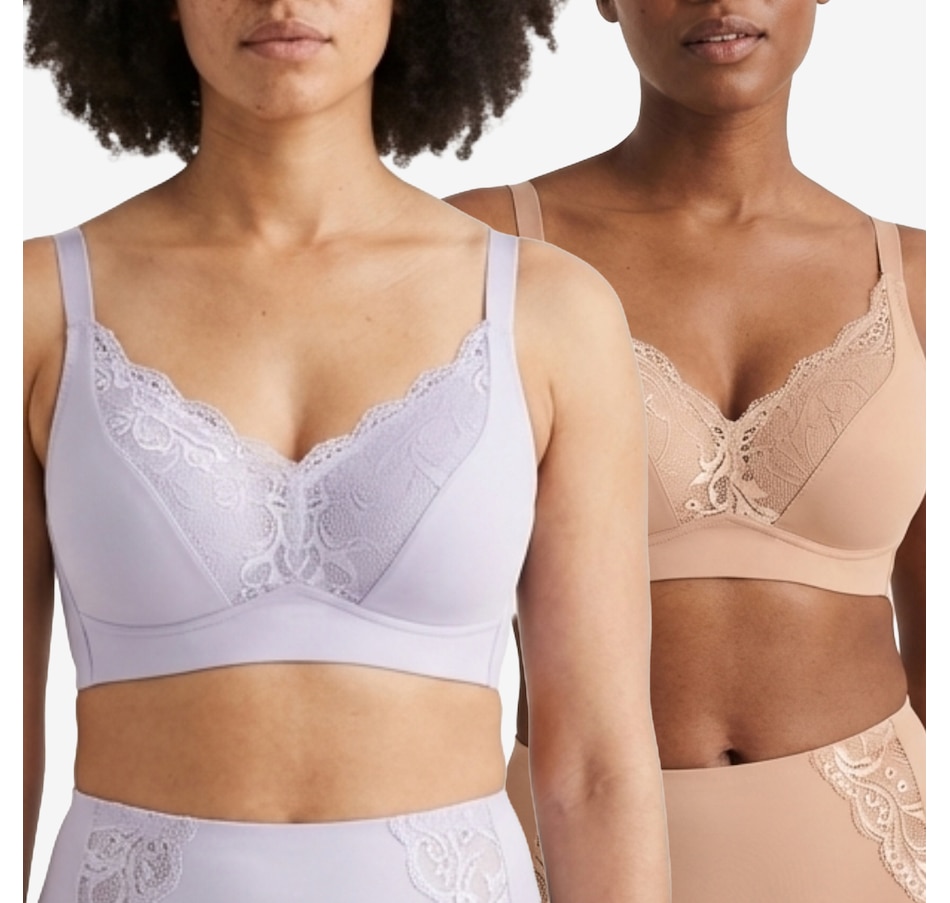 Image 121293_SIELV.jpg, Product 121-293 / Price $70.00, Rhonda Shear Two-Pack Molded Cup Bra with Invisible Edge from Rhonda Shear Shapewear on TSC.ca's Fashion department