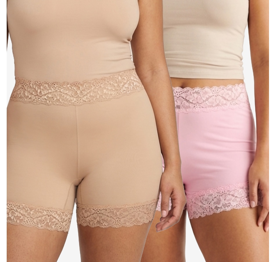 Image 121316_BGPNK.jpg, Product 121-316 / Price $44.99, Rhonda Shear Two-Pack of Seamless Boy Shorts from Rhonda Shear Shapewear on TSC.ca's Fashion department