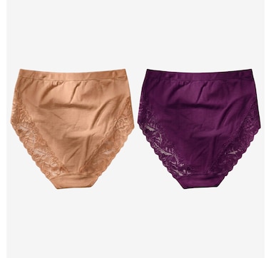 Rhonda Shear Two-Pack Seamless Lace Brief