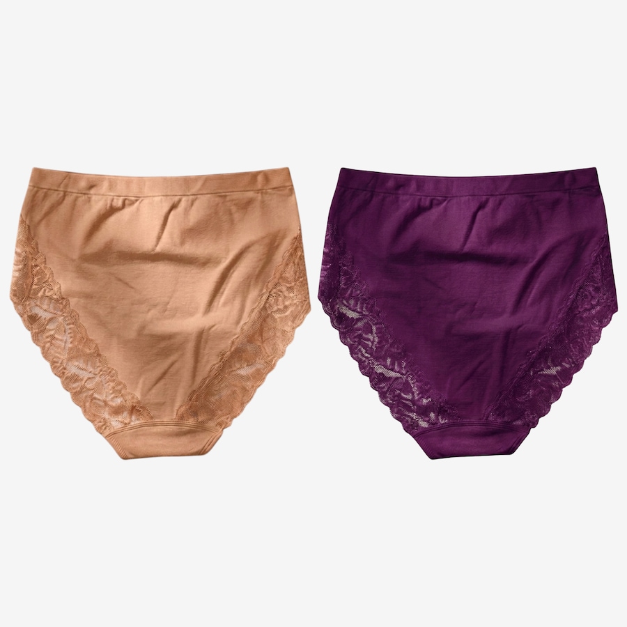 Image 121320_SIEPM.jpg, Product 121-320 / Price $50.00, Rhonda Shear Two-Pack Seamless Lace Brief from Rhonda Shear Shapewear on TSC.ca's Fashion department