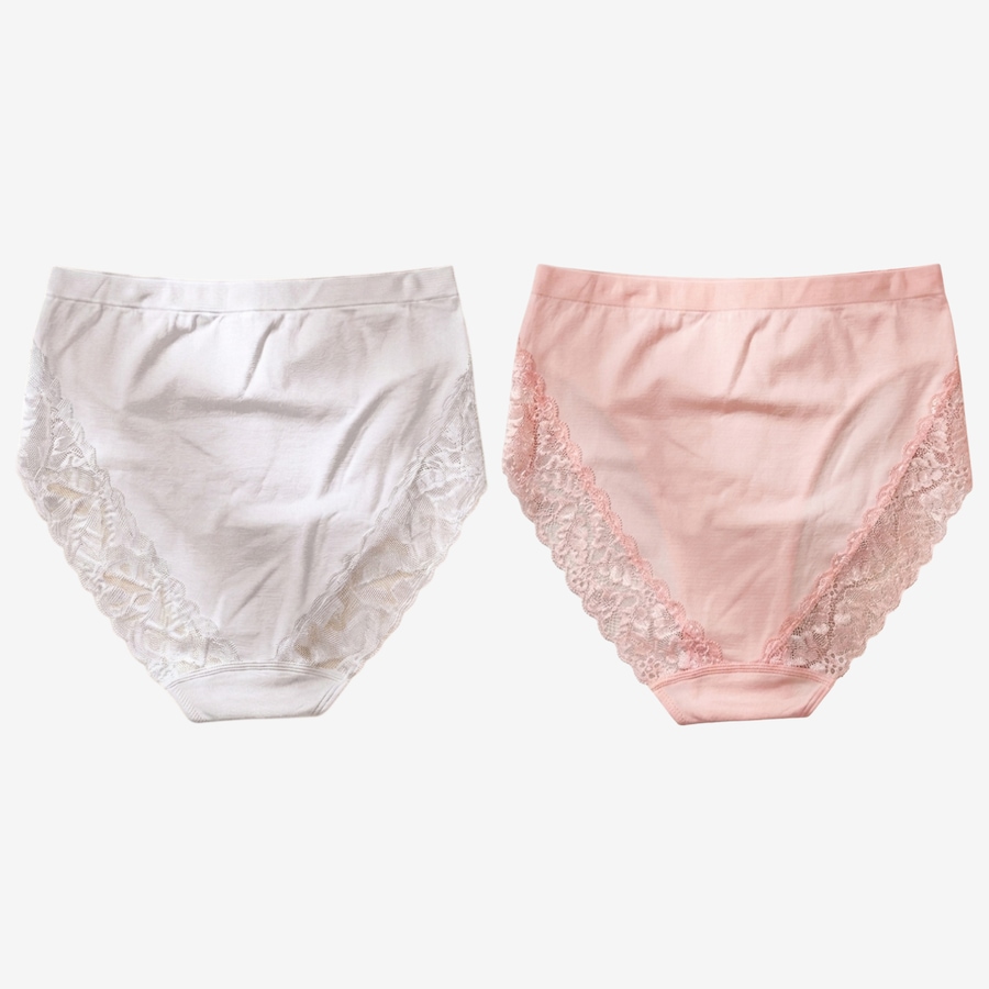 Image 121320_WHP.jpg, Product 121-320 / Price $50.00, Rhonda Shear Two-Pack Seamless Lace Brief from Rhonda Shear Shapewear on TSC.ca's Fashion department