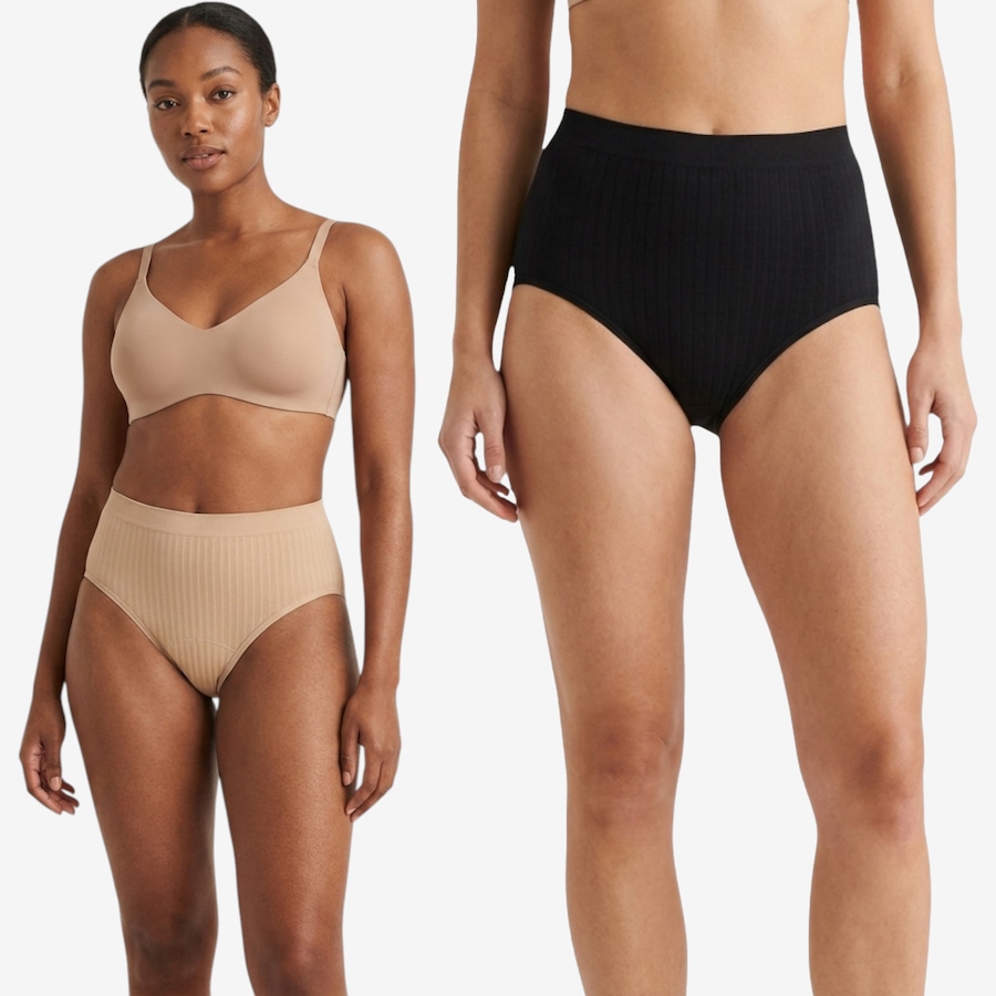 Image 121321_BKBG.jpg, Product 121-321 / Price $50.00, Rhonda Shear Two-Pack Seamless Leakproof Panty from Rhonda Shear Shapewear on TSC.ca's Fashion department