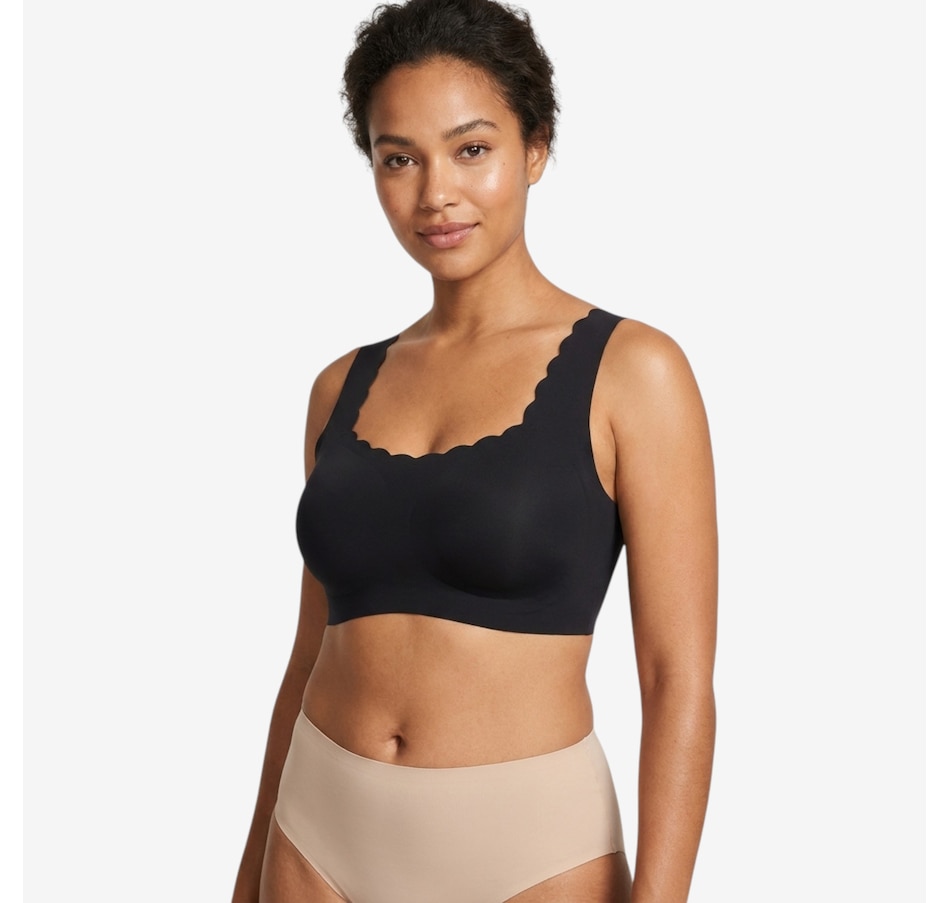 Image 121323_BLK.jpg, Product 121-323 / Price $34.99, Rhonda Shear Squareneck Scalloped Gel Bra from Rhonda Shear Shapewear on TSC.ca's Fashion department