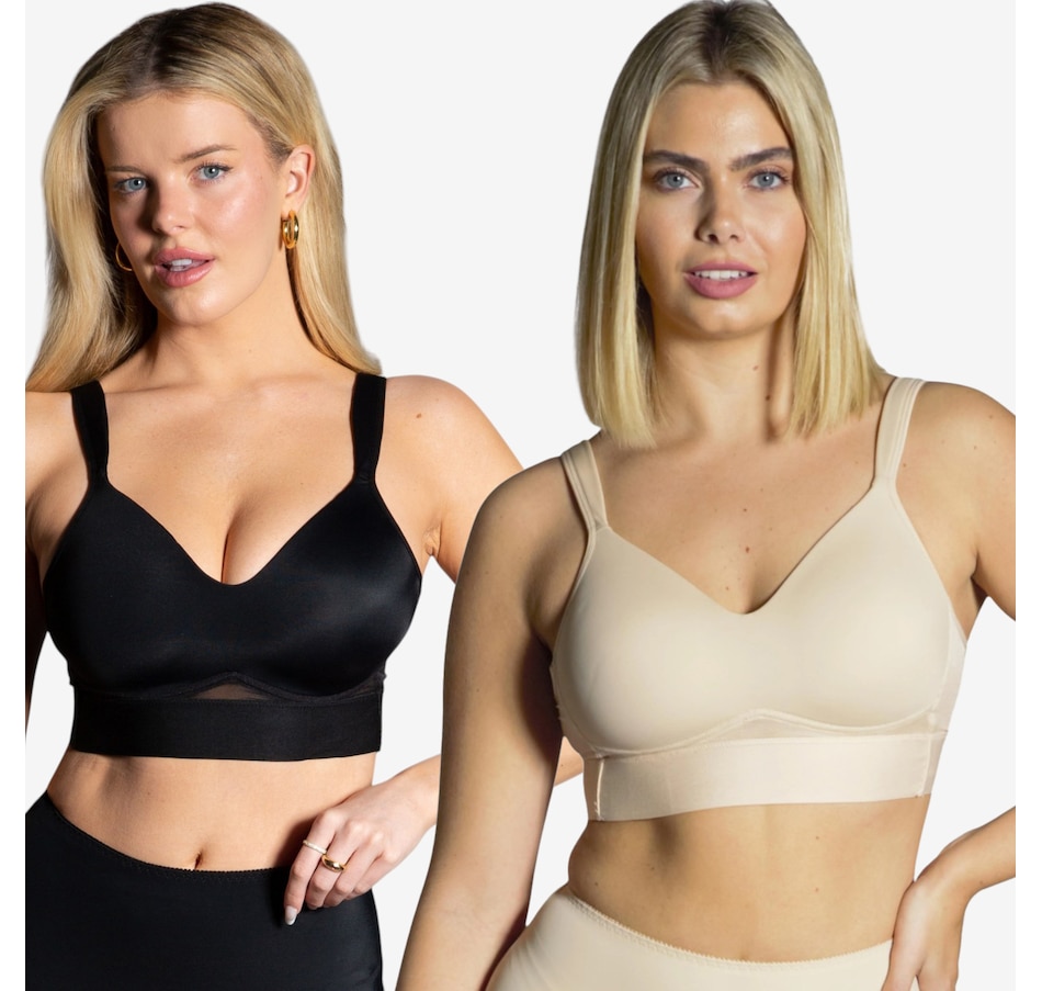 Image 121325_BKBG.jpg, Product 121-325 / Price $59.99, Rhonda Shear Two-Pack Molded Cup Bra from Rhonda Shear Shapewear on TSC.ca's Fashion department