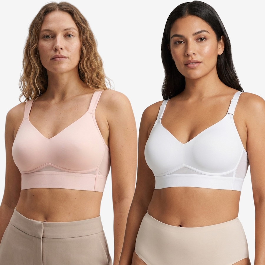 Image 121325_PWH.jpg, Product 121-325 / Price $70.00, Rhonda Shear Two-Pack Molded Cup Bra from Rhonda Shear Shapewear on TSC.ca's Fashion department