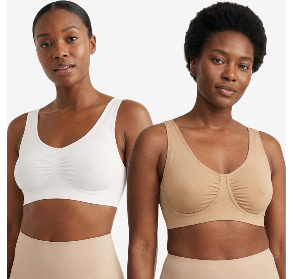 Image 121326_WHTB.jpg, Product 121-326 / Price $49.99, Rhonda Shear Two-Pack of Divine Seamless Underwire Bras from Rhonda Shear Shapewear on TSC.ca's Fashion department