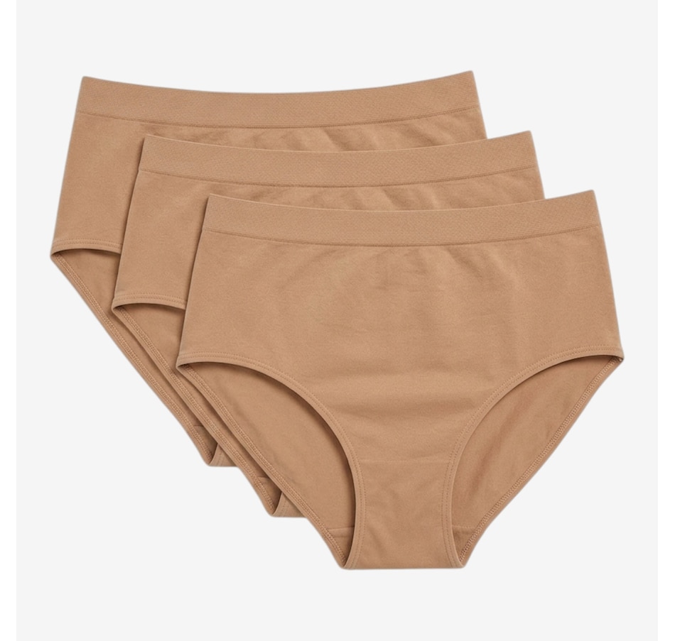 Image 121327_BGE.jpg, Product 121-327 / Price $39.99, Rhonda Shear Three-Pack Seamless Natural Waist Panties from Rhonda Shear Shapewear on TSC.ca's Fashion department