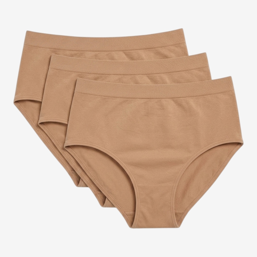 Image 121327_BGE.jpg, Product 121-327 / Price $50.00, Rhonda Shear Three-Pack Seamless Natural Waist Panties from Rhonda Shear Shapewear on TSC.ca's Fashion department
