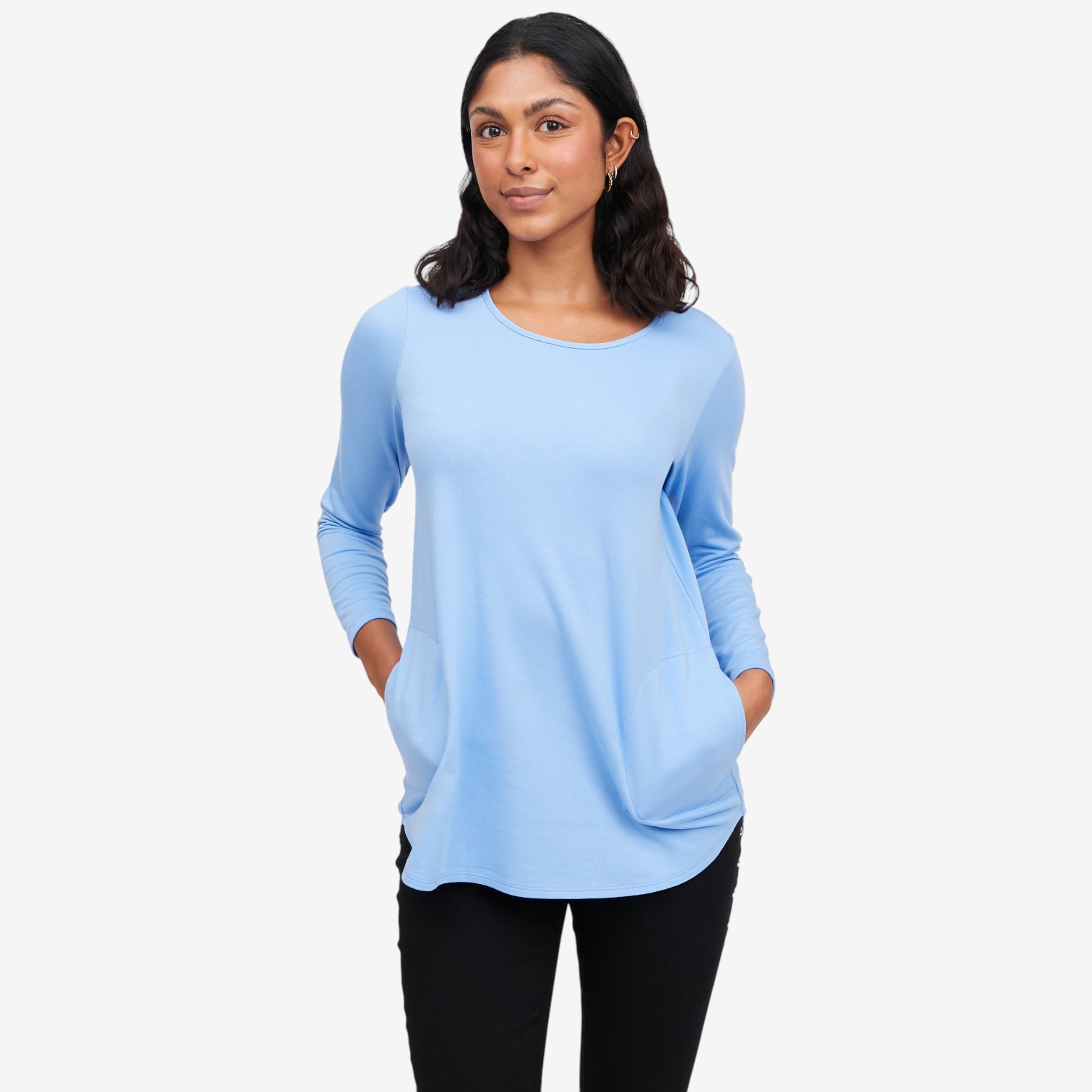 Mr. Max Cotton Bamboo Knit Long Sleeve Tunic with Pockets - TSC.ca