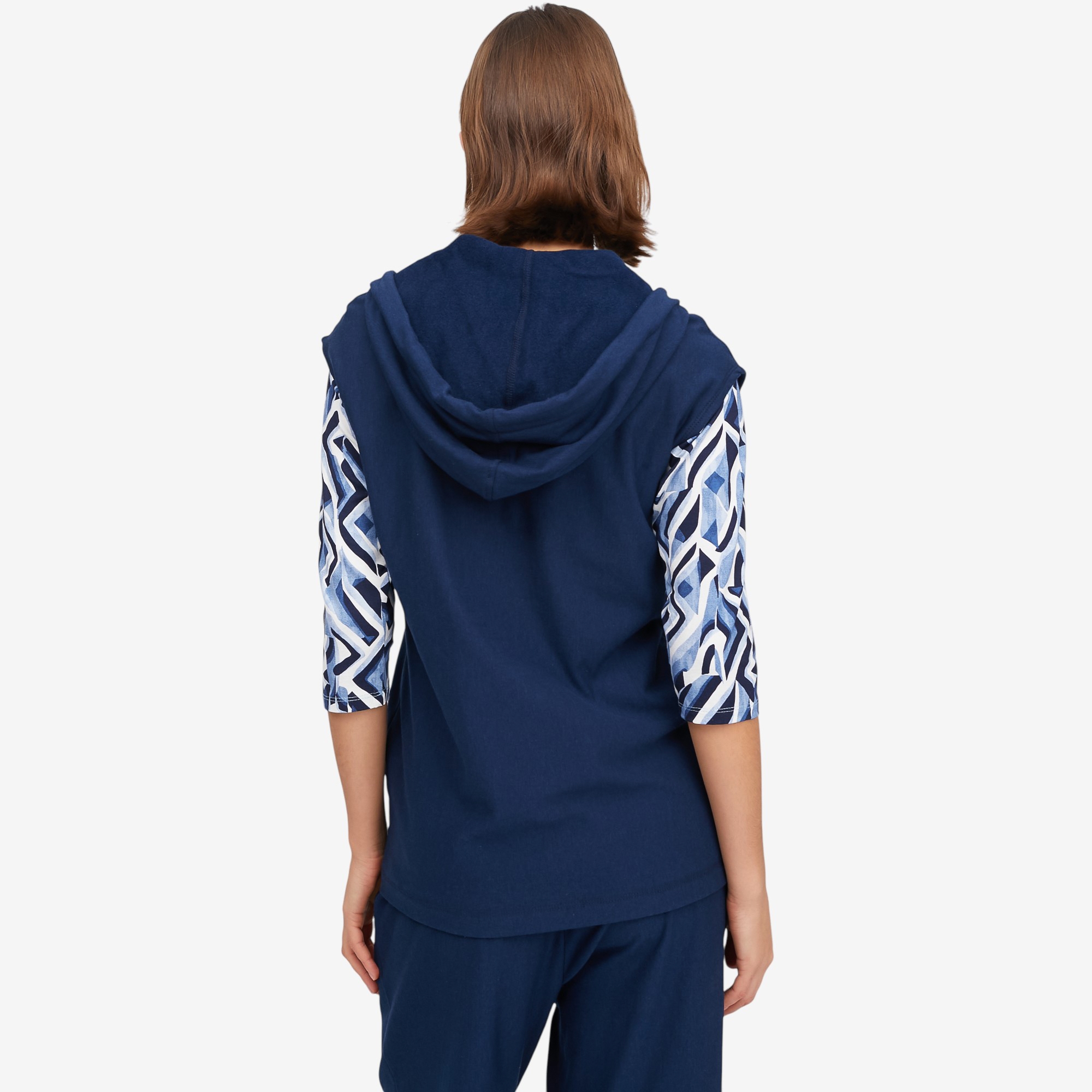 Mr. Max Extended Shoulder Brushed Bamboo Cotton Zip Front Hooded
