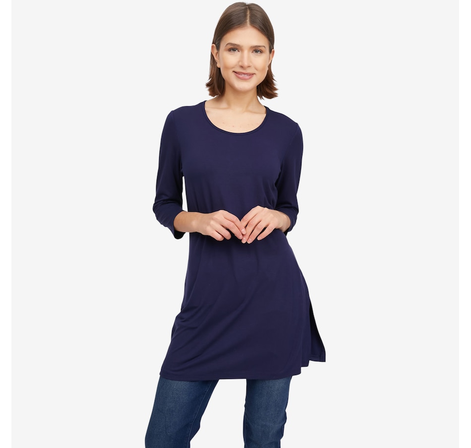Image 121379_NVY.jpg, Product 121-379 / Price $69.99, Mr. Max Ultra Modal Tunic with Side Slits from Mr. Max on TSC.ca's Fashion department