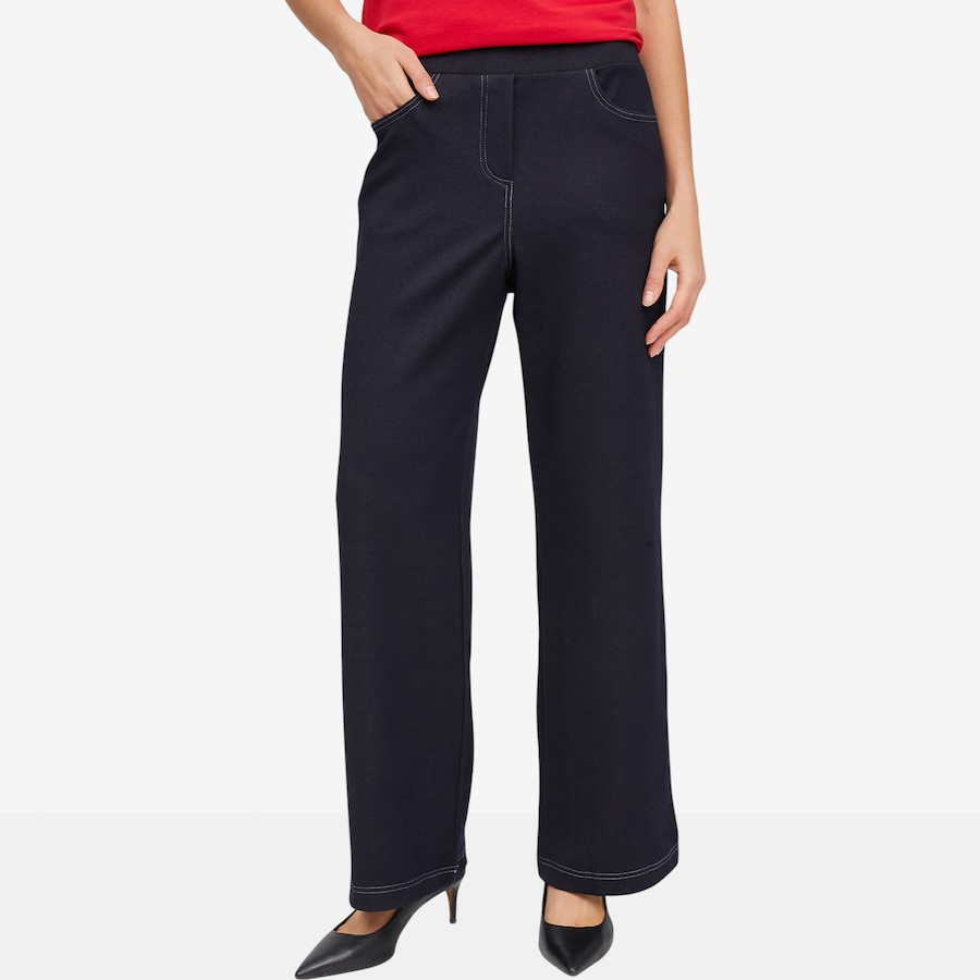 Image 121386_DEEIO.jpg, Product 121-386 / Price $39.33, Mr. Max Second Skin Stretch Denim Knit Wide Leg Pant from Mr. Max on TSC.ca's Fashion department