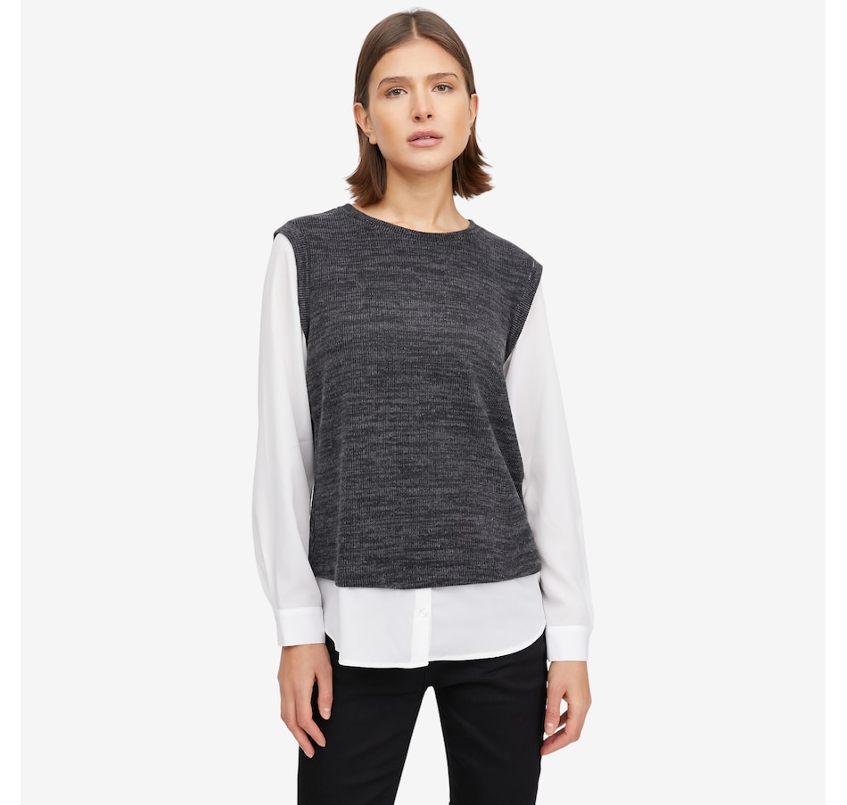 Image 121393_CHR.jpg, Product 121-393 / Price $79.99, Mr. Max Super Soft Knit 2-in-1 Top from Mr. Max on TSC.ca's Fashion department