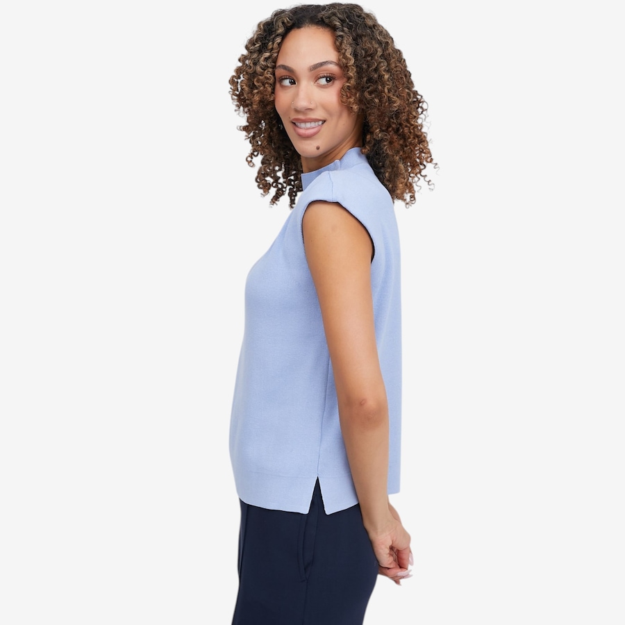 Image 121402_ALTMORE2.jpg, Product 121-402 / Price $59.88, Badgley Mischka Yara T Soft Gathered High Neck Sleeveless Knit Top from Badgley Mischka on TSC.ca's Fashion department
