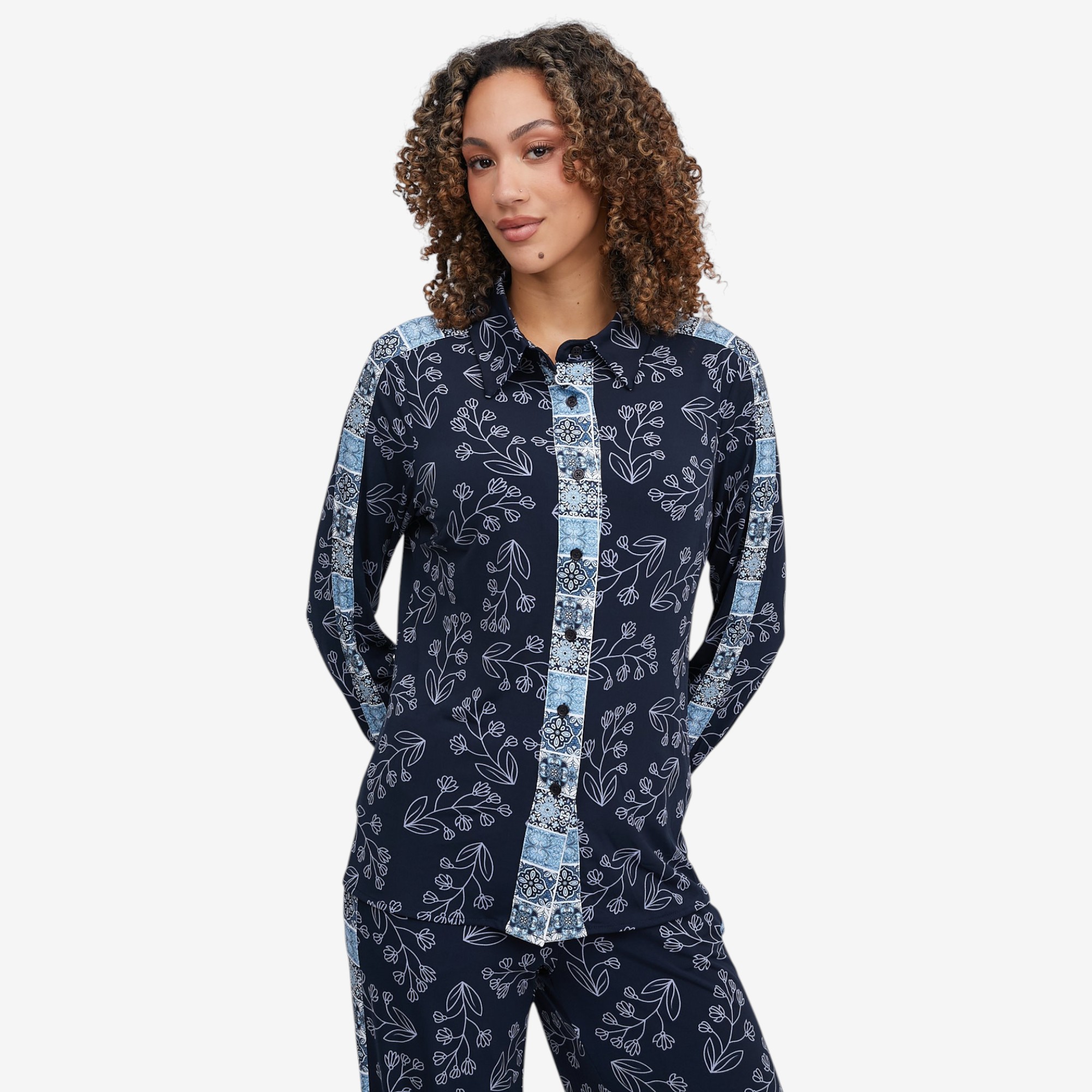 Badgley Mischka Terry Long Sleeve Printed Shirt - TSC.ca
