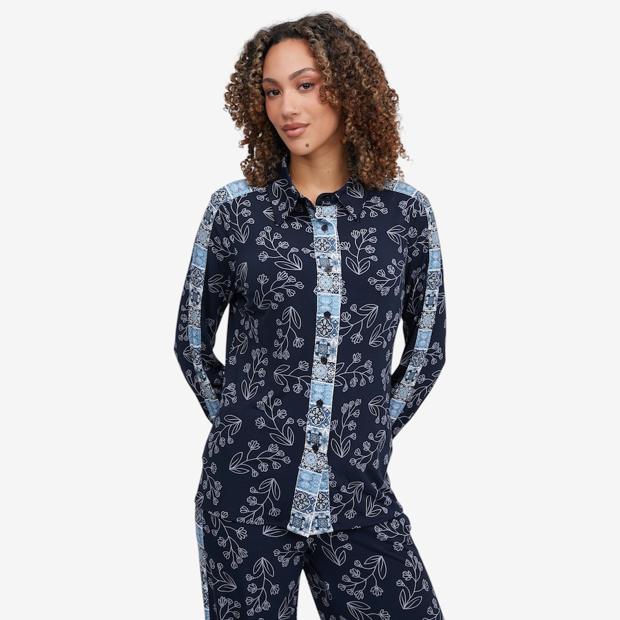 Image 121404_NVC.jpg, Product 121-404 / Price $59.88, Badgley Mischka Terry Long Sleeve Printed Shirt from Badgley Mischka on TSC.ca's Fashion department