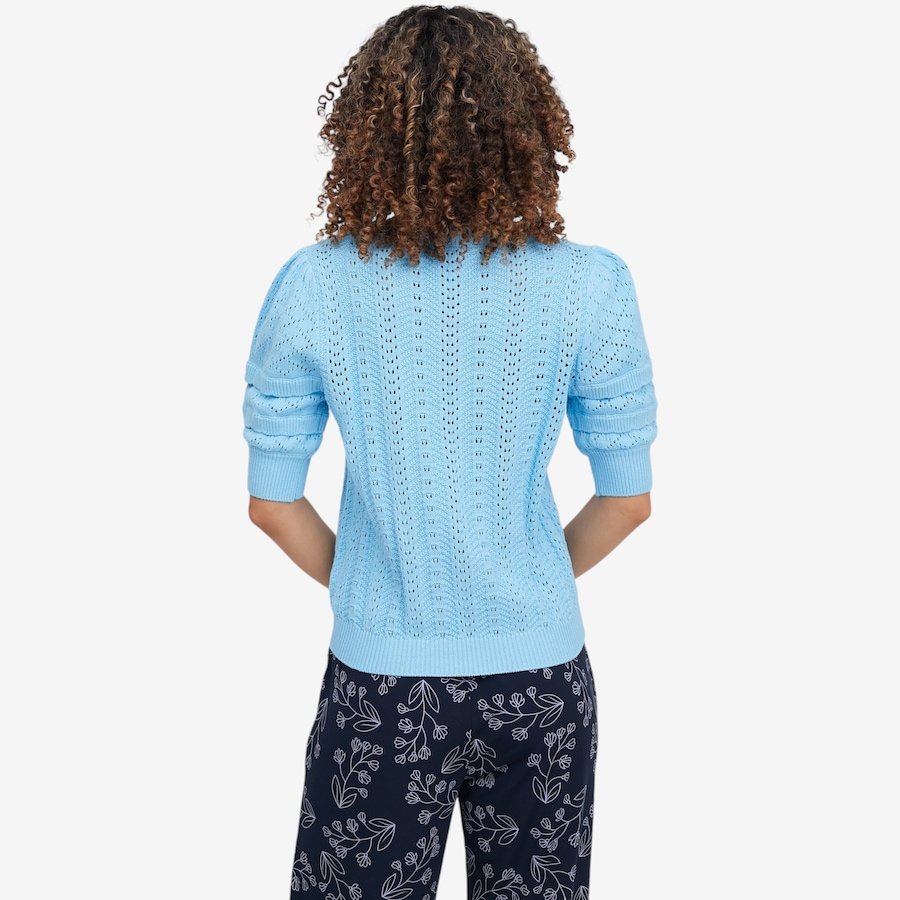 Image 121411_ALTMORE3.jpg, Product 121-411 / Price $59.88, Badgley Mischka Sawyer Puff Sleeve Pointelle Sweater from Badgley Mischka on TSC.ca's Fashion department
