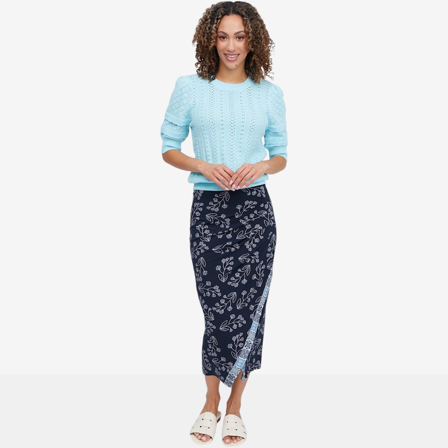 Image 121411_ALTMORE4.jpg, Product 121-411 / Price $59.88, Badgley Mischka Sawyer Puff Sleeve Pointelle Sweater from Badgley Mischka on TSC.ca's Fashion department
