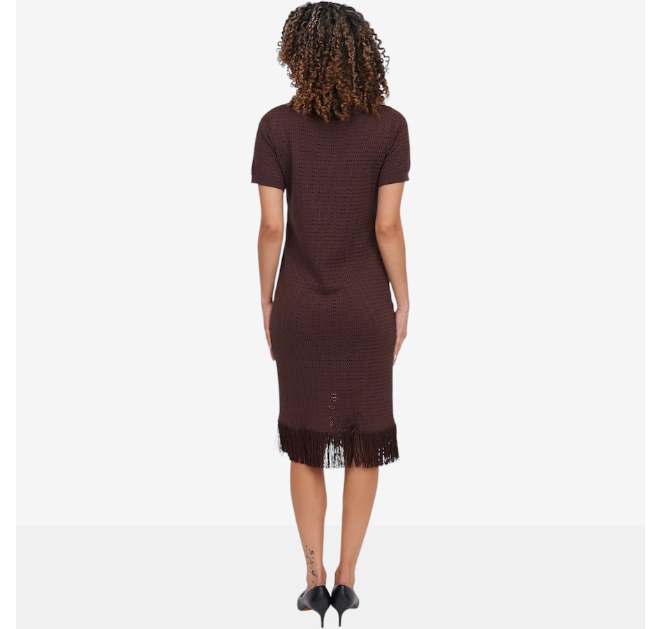 Image 121416_ALTMORE4.jpg, Product 121-416 / Price $128.00, Badgley Mischka Savannah Short Sleeve Sweater Dress from Badgley Mischka on TSC.ca's Fashion department