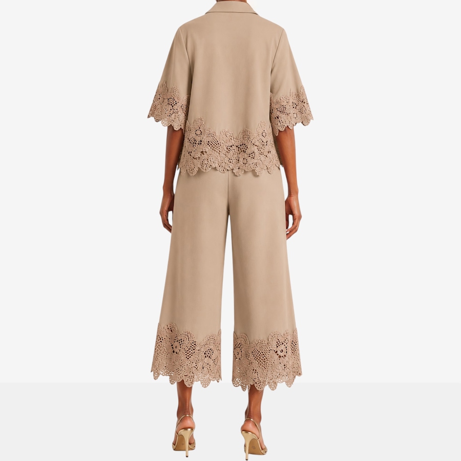 Image 121419_ALTMORE4.jpg, Product 121-419 / Price $64.88, Badgley Mischka Tate Wide Leg Pant with Lace Trim from Badgley Mischka on TSC.ca's Fashion department