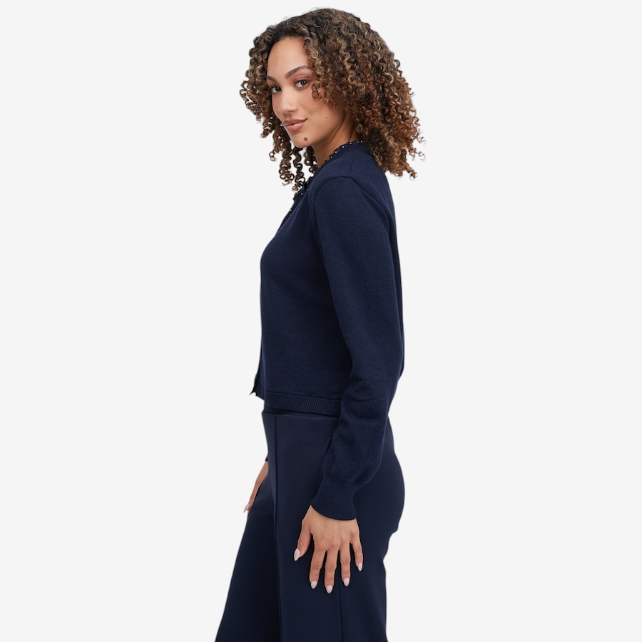 Image 121422_ALTMORE1.jpg, Product 121-422 / Price $74.88, Badgley Mischka Yanis Cardigan with Printed Ruffle Neck from Badgley Mischka on TSC.ca's Fashion department