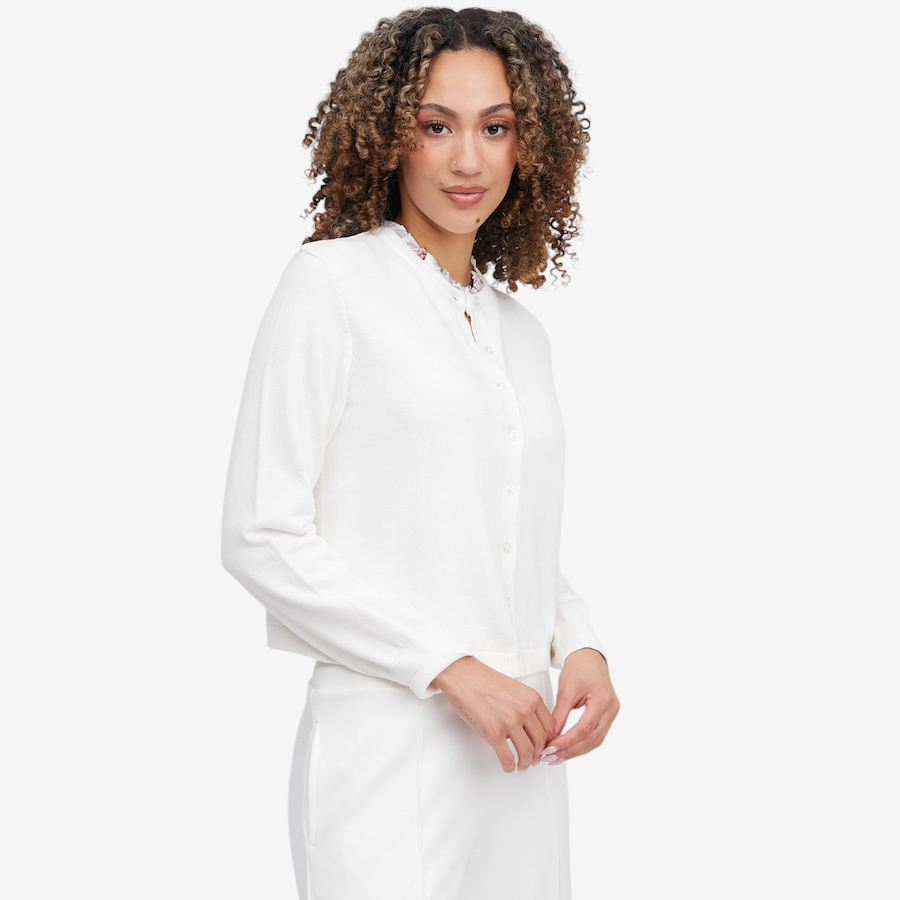 Image 121422_IVCAC.jpg, Product 121-422 / Price $74.88, Badgley Mischka Yanis Cardigan with Printed Ruffle Neck from Badgley Mischka on TSC.ca's Fashion department