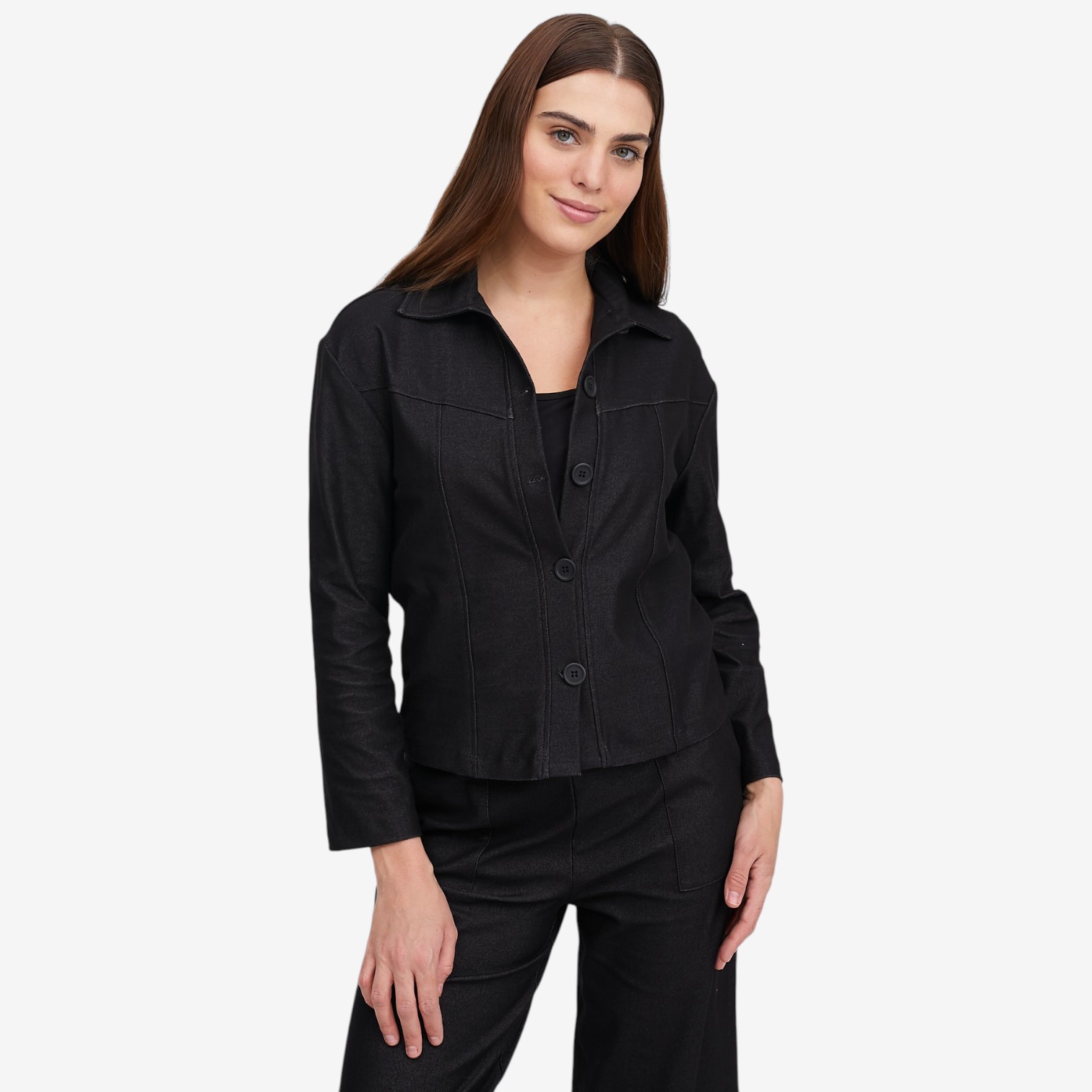 Kim & Co. Deluxe Denim Knit Short Jacket - TSC.ca