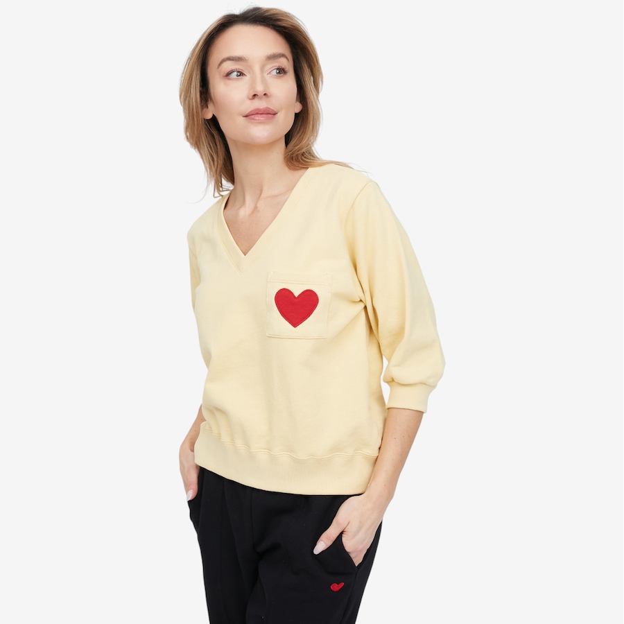 Image 121483_SLT.jpg, Product 121-483 / Price $74.88, Preloved Anja V-Neck Heart Pocket Sweatshirt from Preloved on TSC.ca's Fashion department