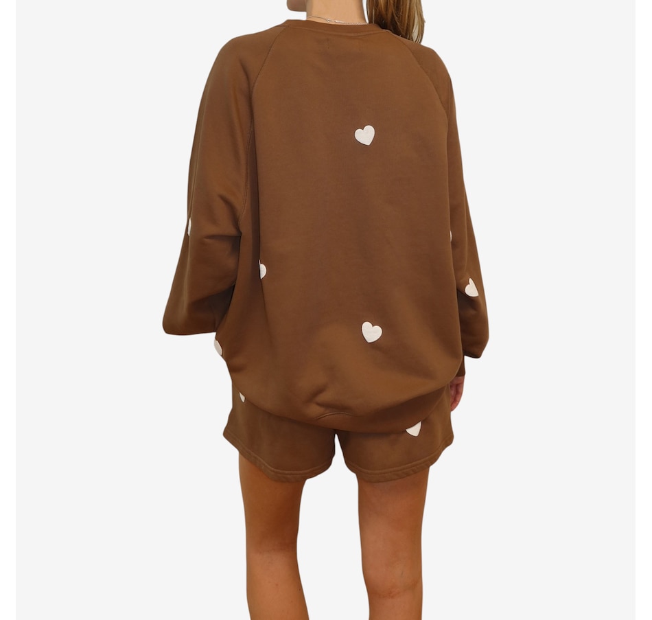 Image 121541_ALTMORE1.jpg, Product 121-541 / Price $119.00, Brunette The Label All Over Heart NYBF Crew from Brunette The Label on TSC.ca's Fashion department