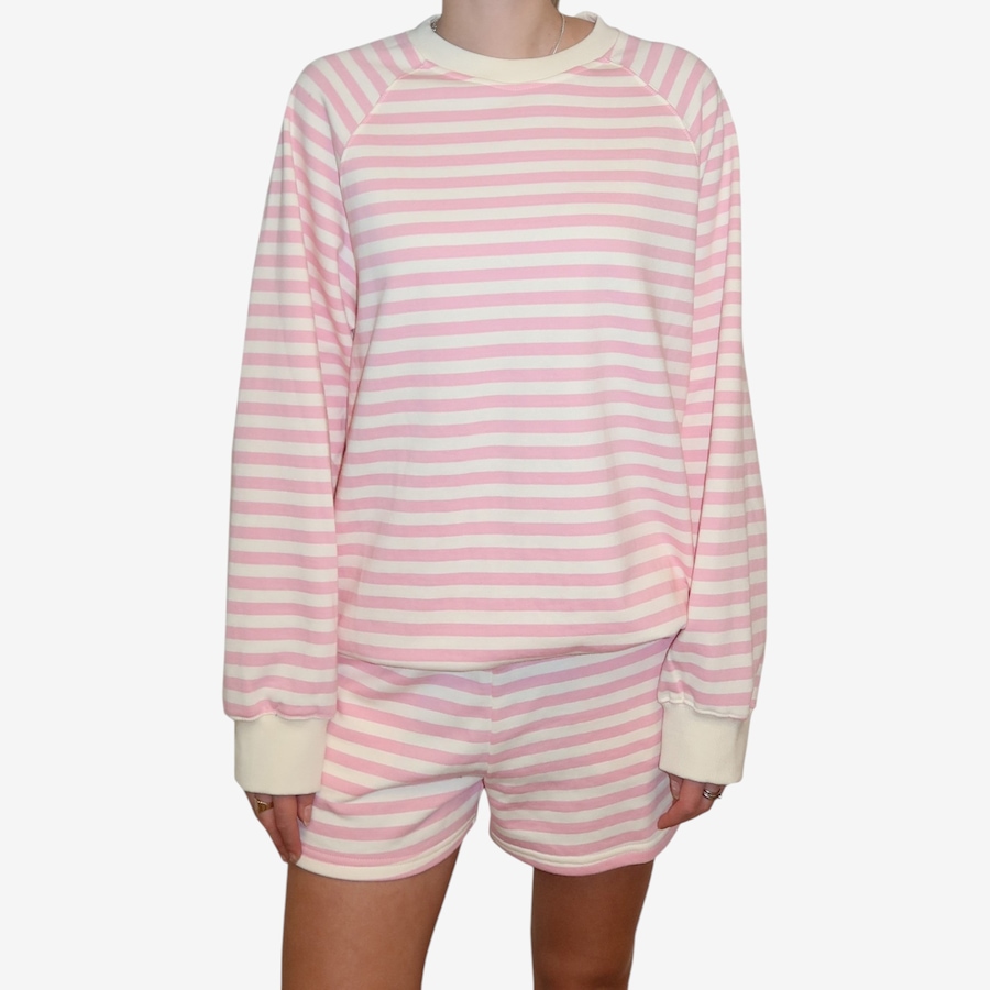 Image 121546_PNK.jpg, Product 121-546 / Price $69.88, Brunette The Label Striped Crew from Brunette The Label on TSC.ca's Fashion department