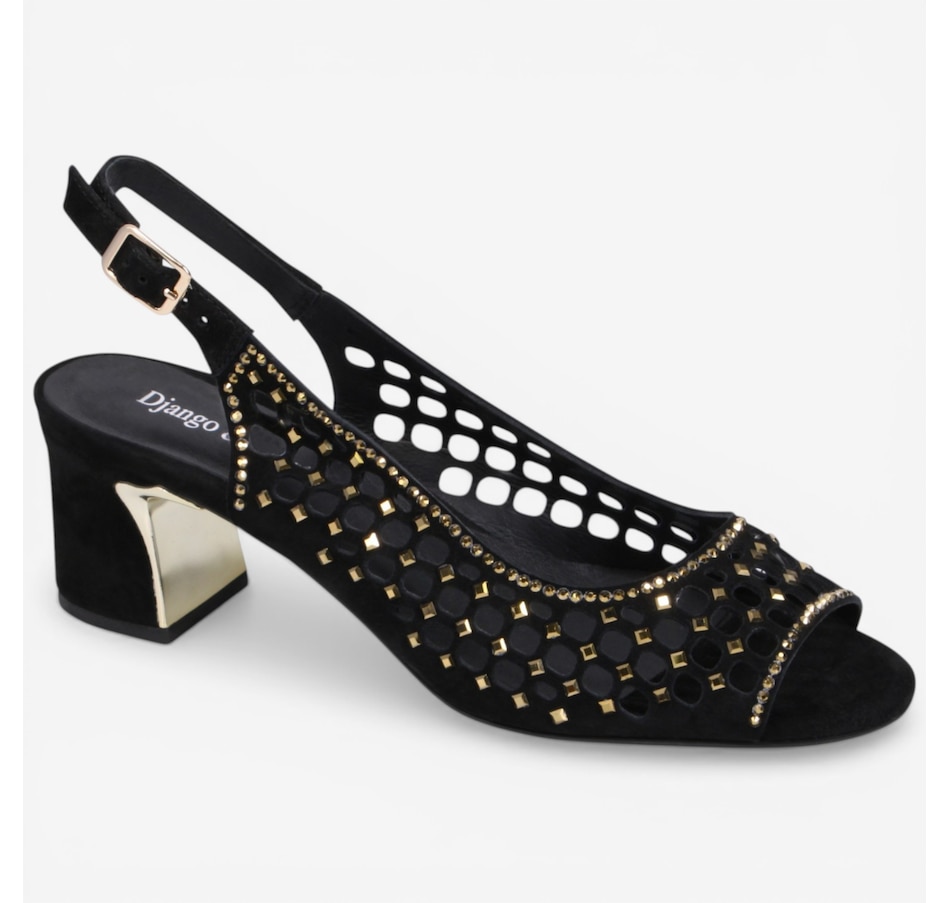 Image 121654_BLK.jpg, Product 121-654 / Price $189.95, Django and Juliette Jackey Peep Toe Slingback from Django & Juliette on TSC.ca's Shoes department