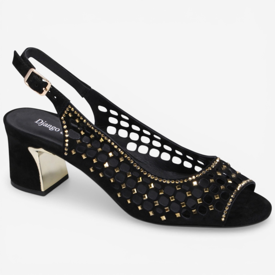 Image 121654_BLK.jpg, Product 121-654 / Price $189.95, Django and Juliette Jackey Peep Toe Slingback from Django & Juliette on TSC.ca's Shoes department