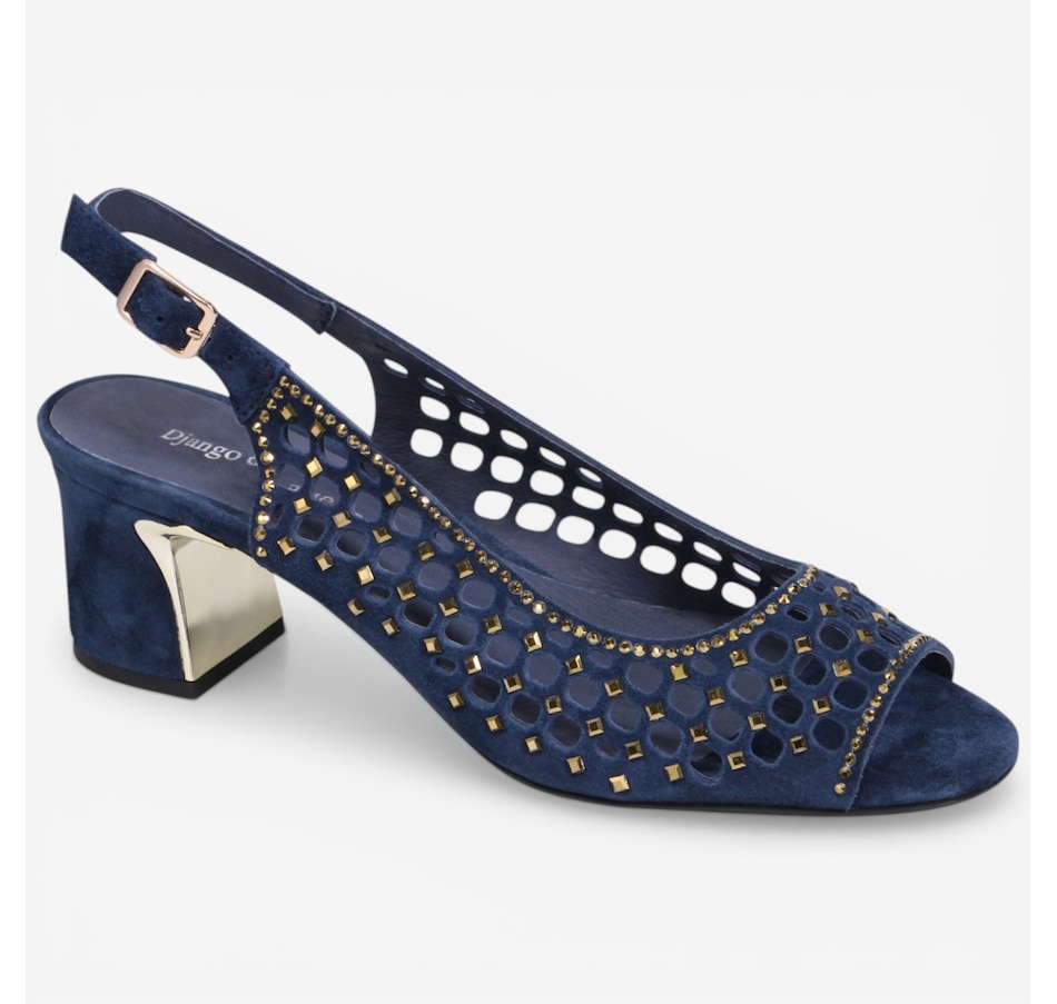 Image 121654_NVY.jpg, Product 121-654 / Price $189.95, Django and Juliette Jackey Peep Toe Slingback from Django & Juliette on TSC.ca's Shoes department