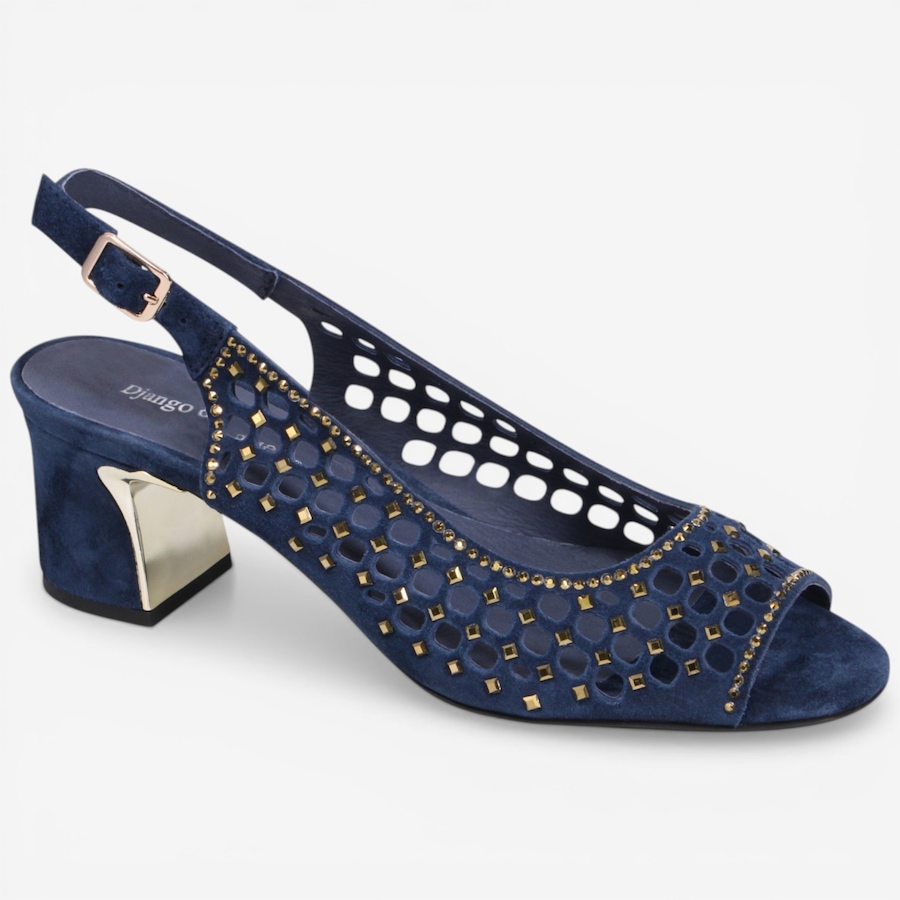 Image 121654_NVY.jpg, Product 121-654 / Price $189.95, Django and Juliette Jackey Peep Toe Slingback from Django & Juliette on TSC.ca's Shoes department