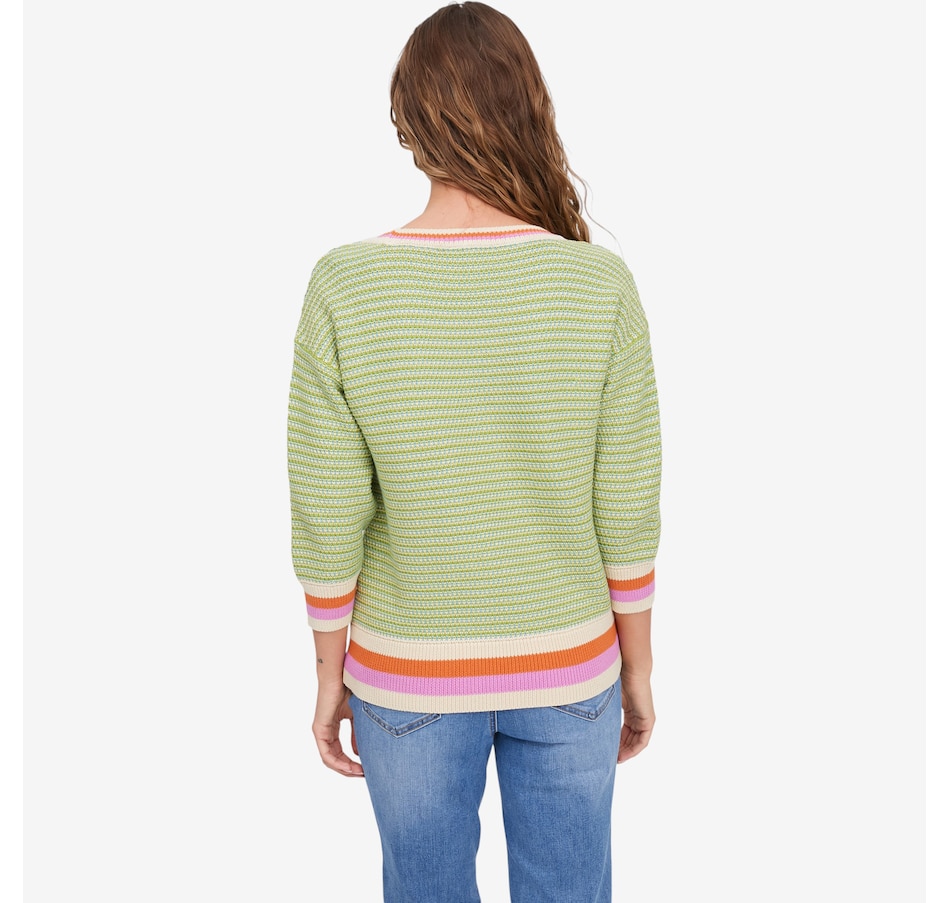 Image 121677_ALTMORE3.jpg, Product 121-677 / Price $69.88, claudia ev 3/4 Sleeve Scoop Neck Sweater from claudia ev on TSC.ca's Fashion department