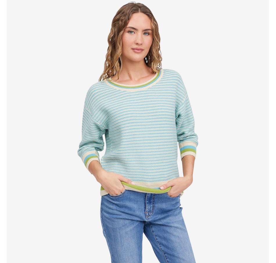 Image 121677_AQA.jpg, Product 121-677 / Price $69.88, claudia ev 3/4 Sleeve Scoop Neck Sweater from claudia ev on TSC.ca's Fashion department