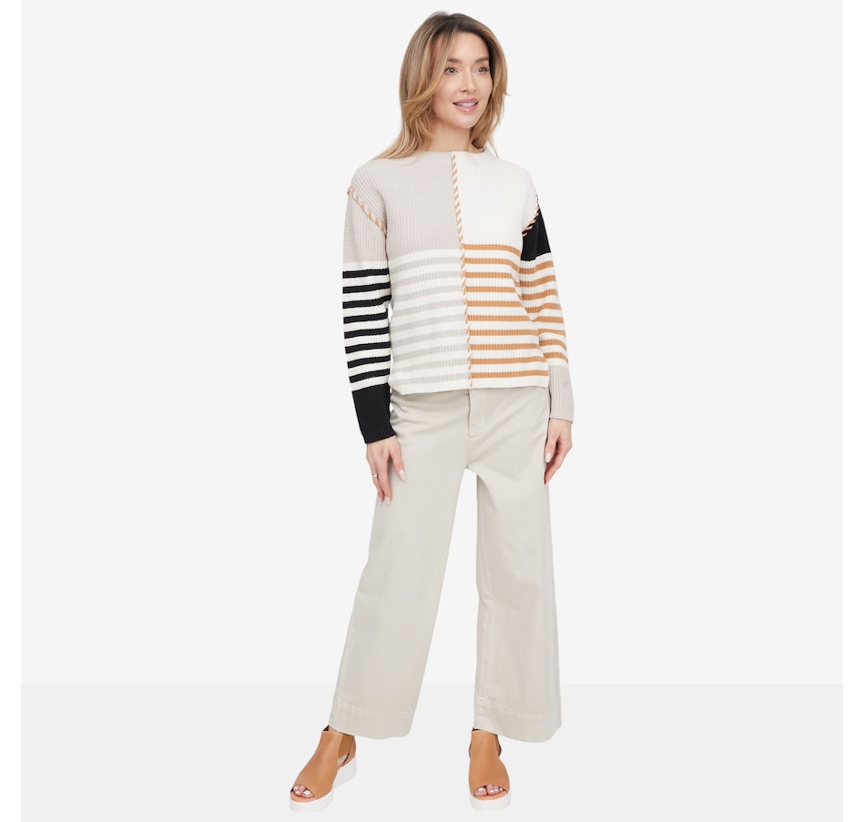 Image 121680_ALTMORE3.jpg, Product 121-680 / Price $89.00, claudia ev Multi-Stripe Textured Boat Neck Sweater from claudia ev on TSC.ca's Fashion department