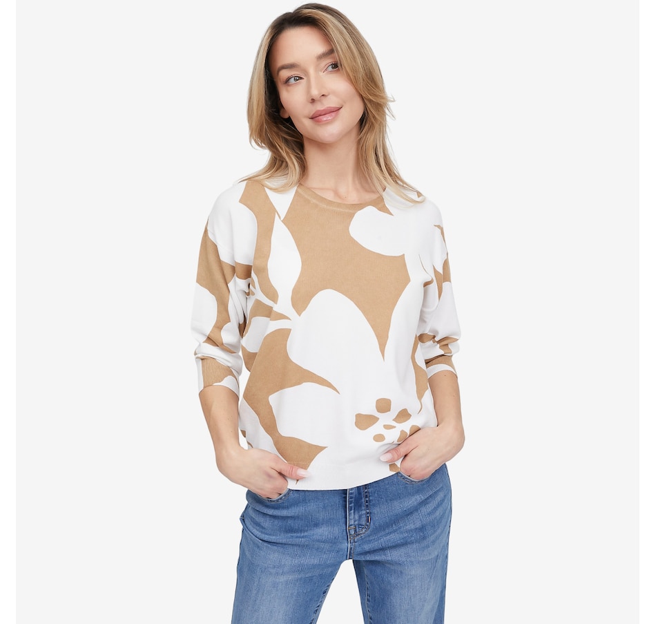 Image 121682_SES.jpg, Product 121-682 / Price $89.00, claudia ev Soft Yarn 3/4 Sleeve Crewneck Sweater from claudia ev on TSC.ca's Fashion department