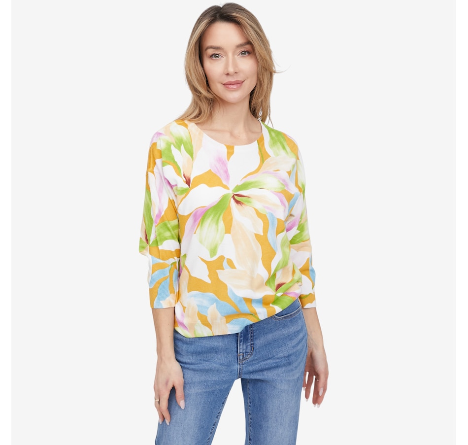 Image 121682_WIA.jpg, Product 121-682 / Price $89.00, claudia ev Soft Yarn 3/4 Sleeve Crewneck Sweater from claudia ev on TSC.ca's Fashion department