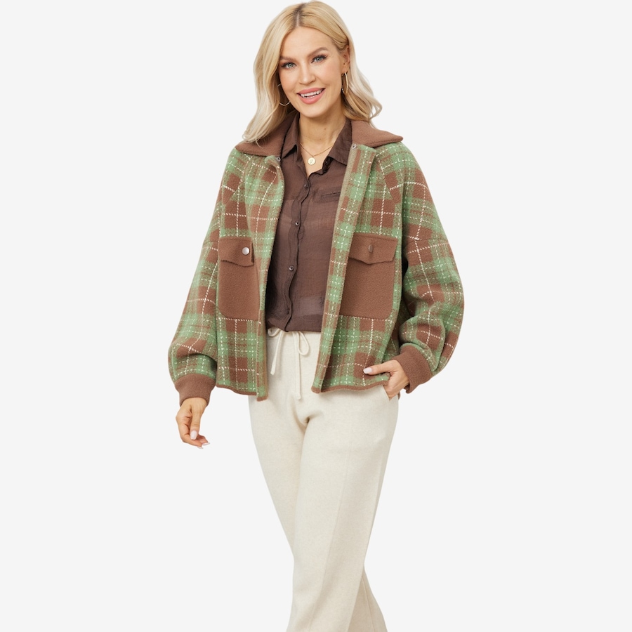 Image 121685_GRN.jpg, Product 121-685 / Price $54.88, Orange Fashion Village Drummond Shacket from Orange Fashion Village on TSC.ca's Fashion department
