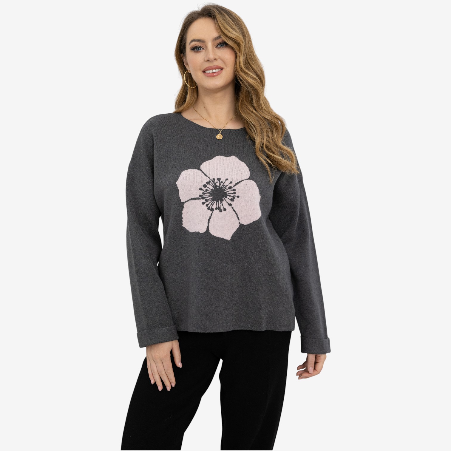 Orange Fashion Village Blossom Knit Crew - TSC.ca